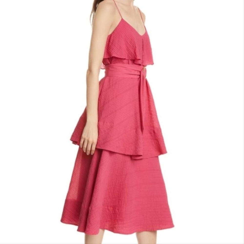 NWT Club Monaco Pink Tiered Maxi Dress